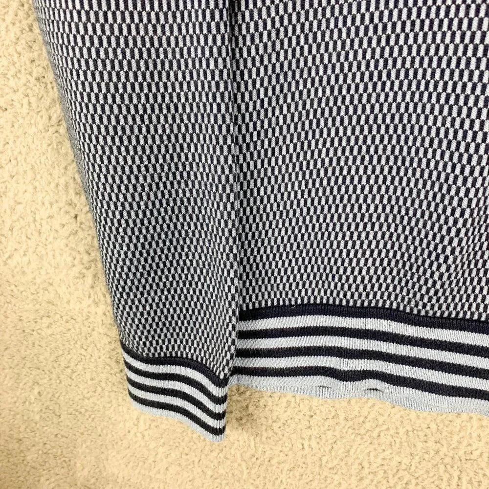 Lands End Sweater Mens Medium Blue Business Casual Supima‎ Cotton Hike Cozy